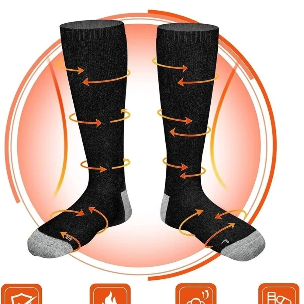 Heated Socks, Electric Heated Socks for Men Women, Battery Heated Socks